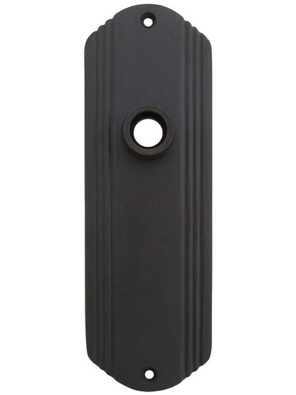Streamline Deco Forged-Brass Back Plate - No Keyhole in Oil-Rubbed Bronze.